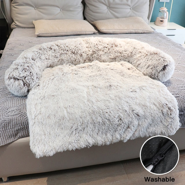 Large Pet Cat Dog Bed Long Plush Warm Bed